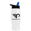 Garyline® Poly+ Bottle with Flip-Straw Lid - 27 oz. - White