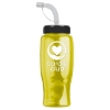 27 Oz. Poly Pure Transparent Sports Bottle w/Straw Lid - Translucent Yellow