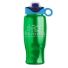 Garyline® Poly+ Bottle with Two-Tone Drink-Thru Lid with Silicone Loop - 27 oz. - Translucent Green