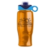 Garyline® Poly+ Bottle with Two-Tone Drink-Thru Lid with Silicone Loop - 27 oz. - Translucent Orange