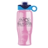 Garyline® Poly+ Bottle with Two-Tone Drink-Thru Lid with Silicone Loop - 27 oz. - Translucent Pink