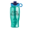 Garyline® Poly+ Bottle with Two-Tone Drink-Thru Lid with Silicone Loop - 27 oz. - Translucent Teal