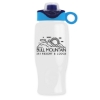 Garyline® Poly+ Bottle with Two-Tone Drink-Thru Lid with Silicone Loop - 27 oz. - White