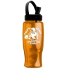 Garyline® Poly+ Bottle with Flip-Straw, Swivel-Handle Lid - 27 oz. - Translusentorange