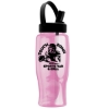 Garyline® Poly+ Bottle with Flip-Straw, Swivel-Handle Lid - 27 oz. - Translusentpink