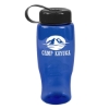 Garyline® Poly+ Bottle with Tethered Lid - 27 oz. - Translucent Blue