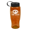 Garyline® Poly+ Bottle with Tethered Lid - 27 oz. - Translucent Orange