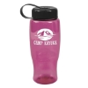 Garyline® Poly+ Bottle with Tethered Lid - 27 oz. - Translucent Pink
