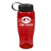 Garyline® Poly+ Bottle with Tethered Lid - 27 oz. - Translucent Red