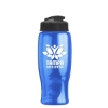 27 Oz. Poly-Pure Transparent Bottle w/Flip Lid - Translucent Blue