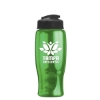 27 Oz. Poly-Pure Transparent Bottle w/Flip Lid - Translucent Green