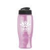 27 Oz. Poly-Pure Transparent Bottle w/Flip Lid - Translucent Pink