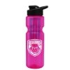 Garyline® Champ Bottle with Drink-Thru Lid and Infuser - 28 oz. - Translucent Hot Pink