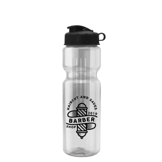 Garyline® Champ Bottle with Infuser and Flip Lid - 28 oz. - Clear