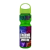 Garyline® Champ Bottle with Oval Crest Lid - 28 oz. - Translucent Green