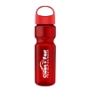 Garyline® Champ Bottle with Oval Crest Lid - 28 oz. - Translucent Red
