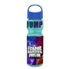 Garyline® Champ Bottle with Oval Crest Lid - 28 oz. - Translucent Teal