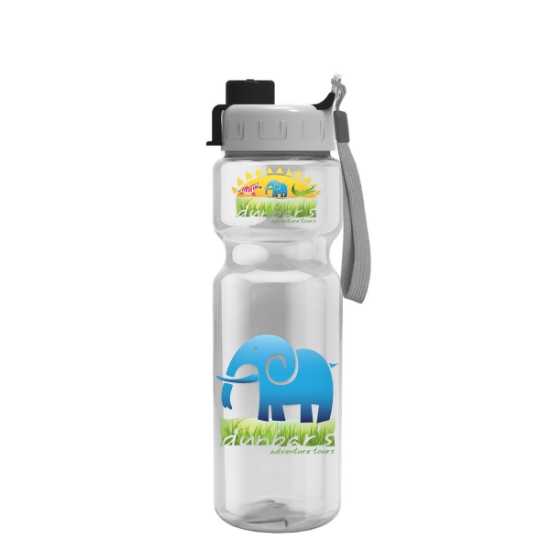 Garyline® Champ Bottle with Quick-Snap Lid - 28 oz. - Clear