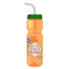 Garyline® Champ Bottle with Straw Lid - 28 oz. - Translucent Orange