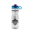 Garyline® Champ Bottle with Two-Tone Drink-Thru Lid with Silicone Loop - 28 oz. - Clear