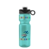 Garyline® Champ Bottle with Two-Tone Drink-Thru Lid with Silicone Loop - 28 oz. - Translucent Teal