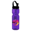 Garyline® Champ Bottle with Flip-Straw, Swivel-Handle Lid - 28 oz. - Translucent Violet