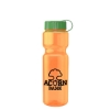 Garyline® Champ Bottle with Tethered Lid - 28 oz. - Translucent Orange