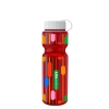 Garyline® Champ Bottle with Tethered Lid - 28 oz. - Translucent Red