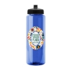 Garyline® Guzzler Bottle with Push-Pull Lid - 32 oz. - Translucent Blue