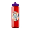Garyline® Guzzler Bottle with Push-Pull Lid - 32 oz. - Translucentrred
