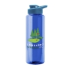 Garyline® Guzzler Bottle with Drink-Thru Lid - 32 oz. - Translucent Blue
