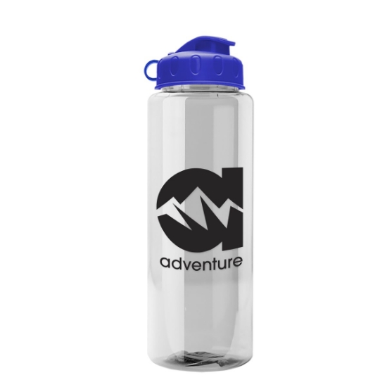 Garyline® Guzzler Bottle with Flip Lid - 32 oz. - Clear