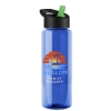 Garyline® Guzzler Bottle with Flip-Straw Lid - 32 oz. - Translucent Blue