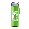 Garyline® Guzzler Bottle with Quick-Snap Lid - 32 oz. - Translucengreen