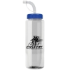 Garyline® Guzzler Bottle with Straw Lid - 32 oz. - Clear