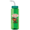 Garyline® Guzzler Bottle with Straw Lid - 32 oz. - Translucent Green