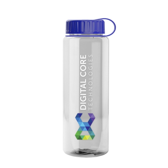 Garyline® Guzzler Bottle with Tethered Lid - 32 oz. - Clear