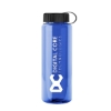 Garyline® Guzzler Bottle with Tethered Lid - 32 oz. - Translucent Blue