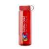 Garyline® Guzzler Bottle with Tethered Lid - 32 oz. - Translucent Red