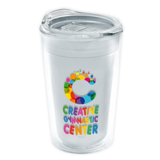 14 Oz. Sentinel Transparent Tumbler w/Slide Lid - Clear