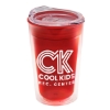 14 Oz. Sentinel Transparent Tumbler w/Slide Lid - Translucent Red