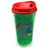 Garyline® Transparent Tumbler with Sip Lid - 16 oz. - Translucent Green