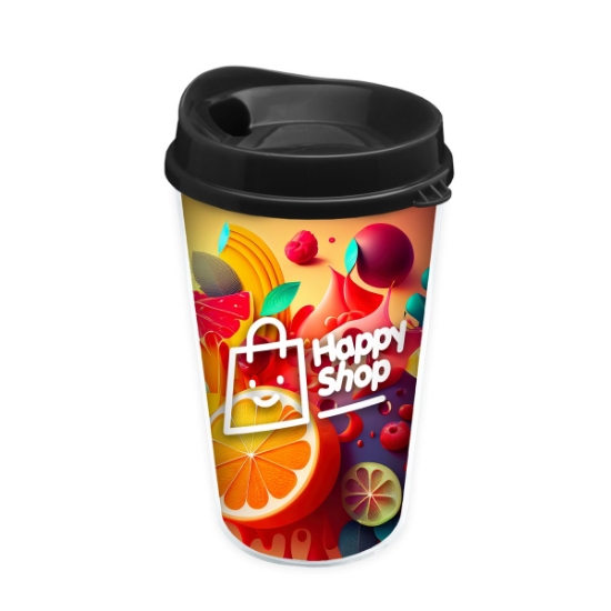 Garyline® Transparent Tumbler with Sip Lid and Full-Color Paper Insert - 16 oz. - Clear