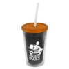 Garyline® Transparent Tumbler with Straw Lid - 16 oz. - Smoke