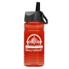 Garyline® Groove Tritan® Bottle with Ring-Straw Lid - 20 oz. - Translucent Red