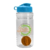 Garyline® Groove Tritan® Shaker Bottle with Flip-Top Lid and Mixing Ball - 20 oz. - Clear