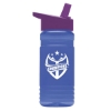 Garyline® Groove Tritan® Bottle with Flip-Straw Lid - 20 oz. - Translucent Blue