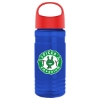 20 Oz. Transparent Sports Bottle w/Oval Crest Lid - Translucent Blue