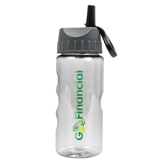 Garyline® Mini Mountain Tritan® Bottle with Ring-Straw Lid - 22 oz. - Clear