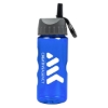 Garyline® Mini Mountain Tritan® Bottle with Ring-Straw Lid - 22 oz. - Translucent Blue